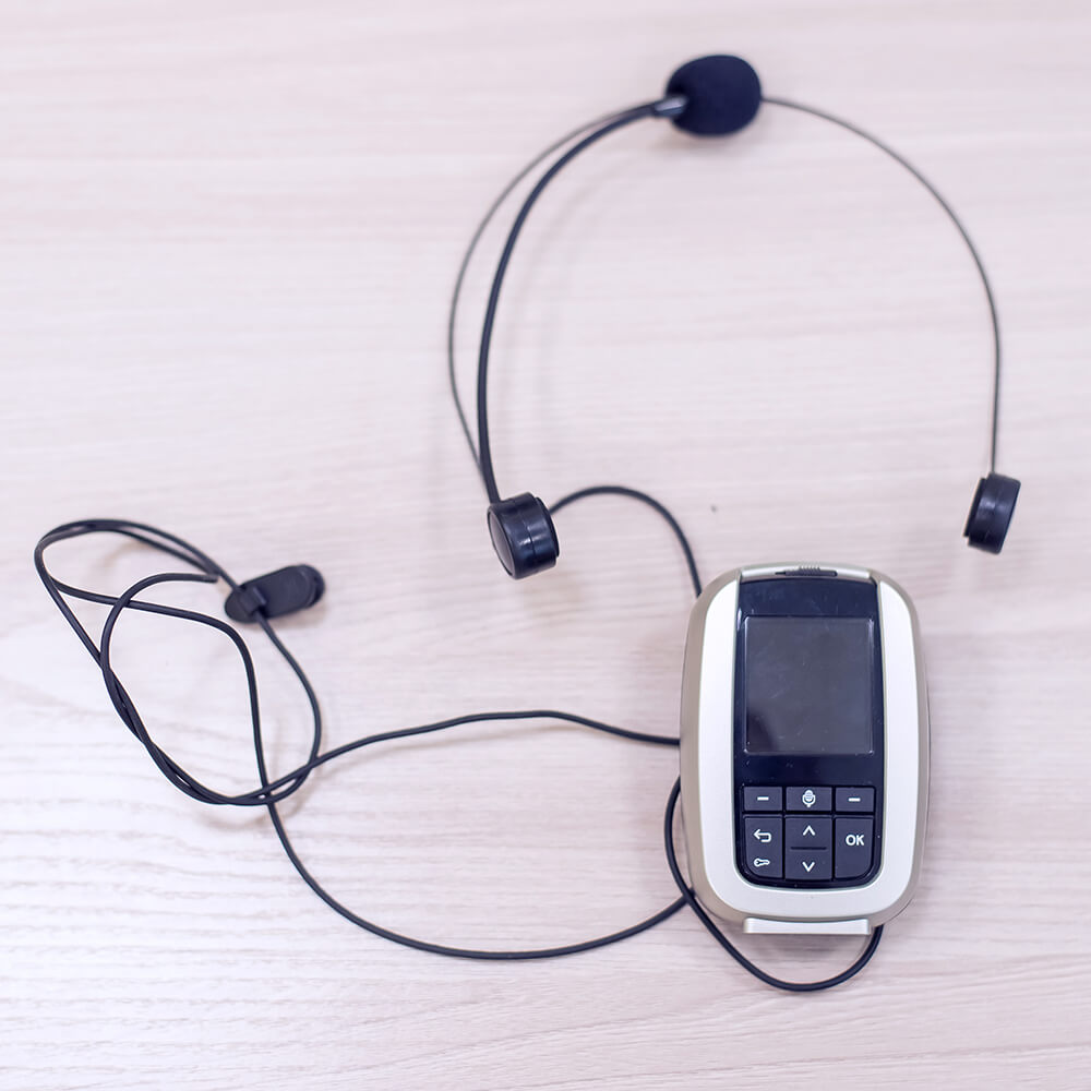 An assistive listening device available through Audiology Experts in Arlington, TX.