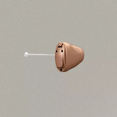 Tan invisible in the canal style hearing aid.